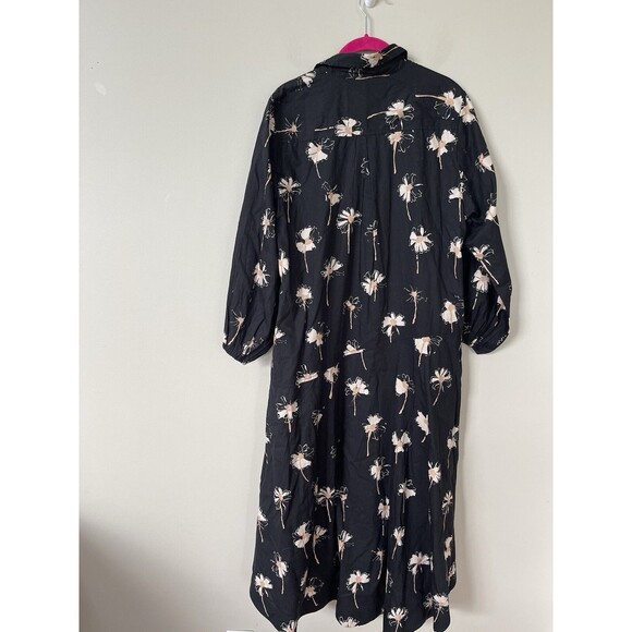 Anthropologie Maeve Dress Midi Women Cotton Button Front Preppy Boho Small New - Picture 6 of 13